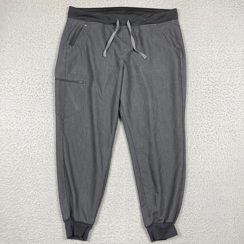 FIGS Scrub Joggers Womens XL Gray Zamora Technical Collection Medical Pants